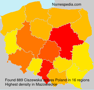 Surname Ciszewska in Poland Surname Ciszewska in Poland