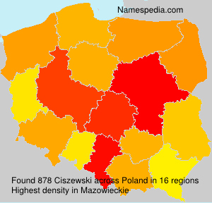 Surname Ciszewski in Poland Surname Ciszewski in Poland
