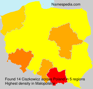 Surname Ciszkowicz in Poland Surname Ciszkowicz in Poland