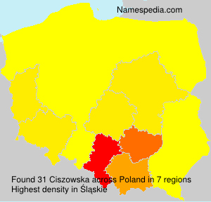 Surname Ciszowska in Poland Surname Ciszowska in Poland