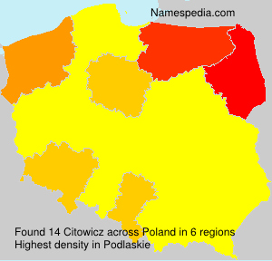 Surname Citowicz in Poland Surname Citowicz in Poland