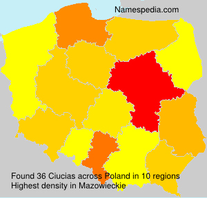 Surname Ciucias in Poland