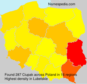 Surname Ciupak in Poland Surname Ciupak in Poland