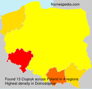 Surname Ciupryk in Poland Surname Ciupryk in Poland