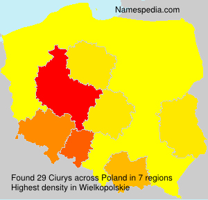 Surname Ciurys in Poland Surname Ciurys in Poland