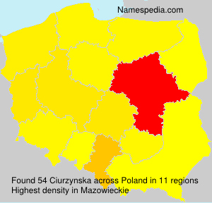Surname Ciurzynska in Poland Surname Ciurzynska in Poland
