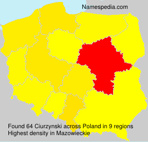 Surname Ciurzynski in Poland Surname Ciurzynski in Poland