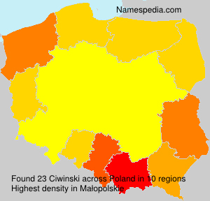 Surname Ciwinski in Poland Surname Ciwinski in Poland