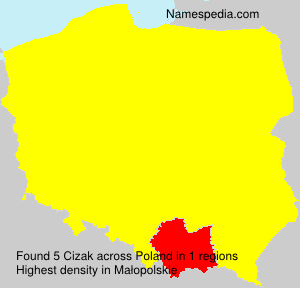 Surname Cizak in Poland