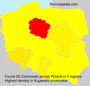 Surname Cizmowski in Poland Surname Cizmowski in Poland