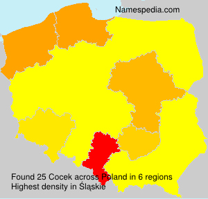 Surname Cocek in Poland Surname Cocek in Poland