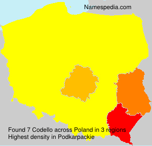 Surname Codello in Poland Surname Codello in Poland