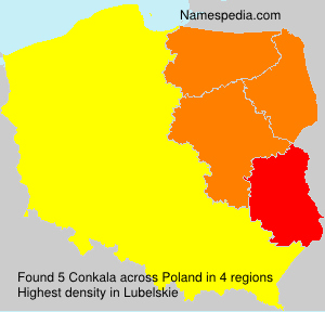 Surname Conkala in Poland Surname Conkala in Poland