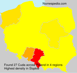 Surname Cuda in Poland Surname Cuda in Poland