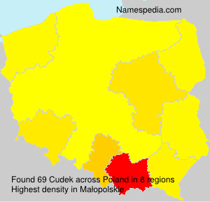 Surname Cudek in Poland Surname Cudek in Poland