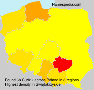 Surname Cudzik in Poland Surname Cudzik in Poland