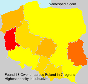 Surname Cwener in Poland Surname Cwener in Poland