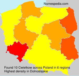 Surname Cwietkow in Poland Surname Cwietkow in Poland