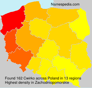 Surname Cwirko in Poland Surname Cwirko in Poland