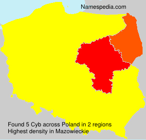 Surname Cyb in Poland Surname Cyb in Poland