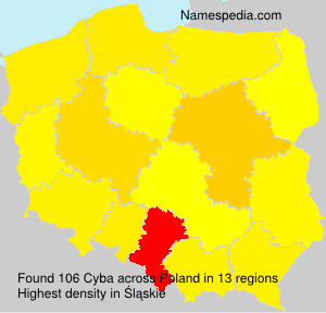 Surname Cyba in Poland Surname Cyba in Poland