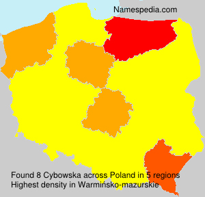 Surname Cybowska in Poland Surname Cybowska in Poland