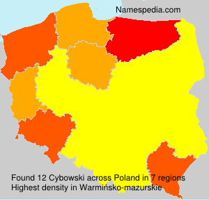 Surname Cybowski in Poland Surname Cybowski in Poland