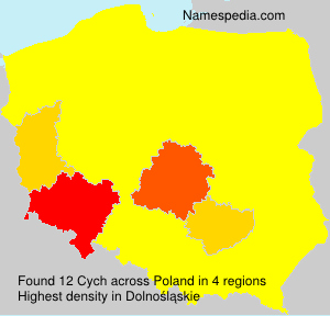 Surname Cych in Poland Surname Cych in Poland