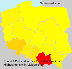 Surname Cygal in Poland Surname Cygal in Poland