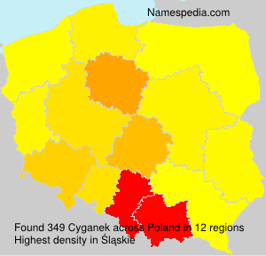 Surname Cyganek in Poland Surname Cyganek in Poland