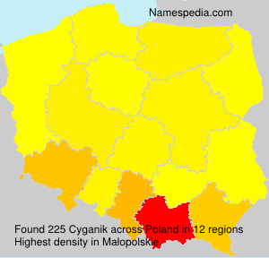 Surname Cyganik in Poland Surname Cyganik in Poland