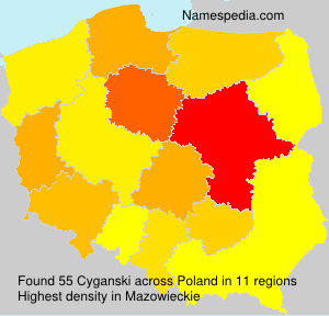 Surname Cyganski in Poland Surname Cyganski in Poland