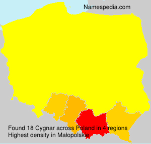 Surname Cygnar in Poland Surname Cygnar in Poland