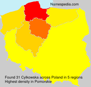 Surname Cylkowska in Poland Surname Cylkowska in Poland