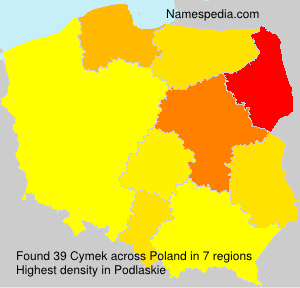 Surname Cymek in Poland Surname Cymek in Poland