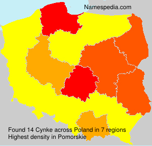 Surname Cynke in Poland Surname Cynke in Poland