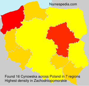 Surname Cynowska in Poland Surname Cynowska in Poland