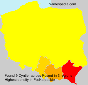Surname Cyntler in Poland Surname Cyntler in Poland
