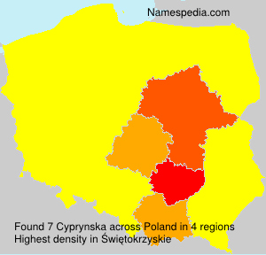 Surname Cyprynska in Poland Surname Cyprynska in Poland
