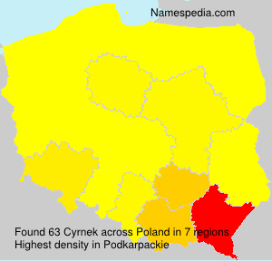 Surname Cyrnek in Poland Surname Cyrnek in Poland