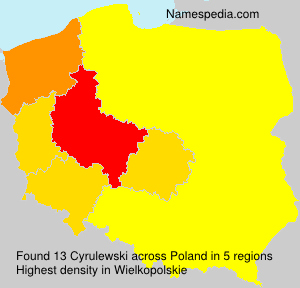 Surname Cyrulewski in Poland Surname Cyrulewski in Poland