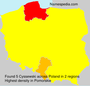 Surname Cyssewski in Poland