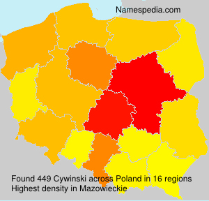 Surname Cywinski in Poland Surname Cywinski in Poland