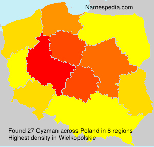 Surname Cyzman in Poland Surname Cyzman in Poland