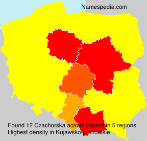 Surname Czachorska in Poland