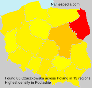 Surname Czaczkowska in Poland