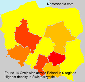 Surname Czajewicz in Poland Surname Czajewicz in Poland