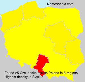 Surname Czakanska in Poland