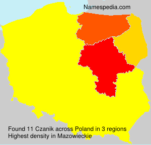 Surname Czanik in Poland