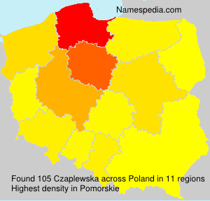 Surname Czaplewska in Poland Surname Czaplewska in Poland